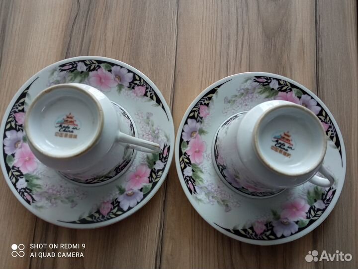 Фарфоровый набор из 2-х чайных пар