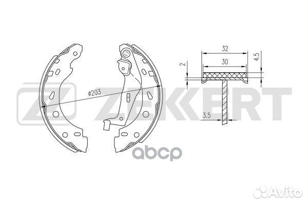 Колодки торм. бараб. задн. SMART Cabrio (450) 0