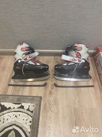Детские ледовые коньки раздвижные размер 30-33