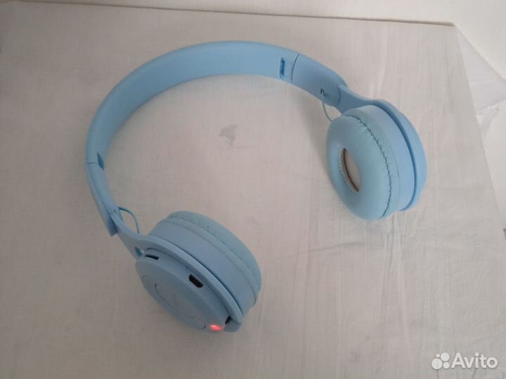 Bluetooth наушники (гарнитура), голубые