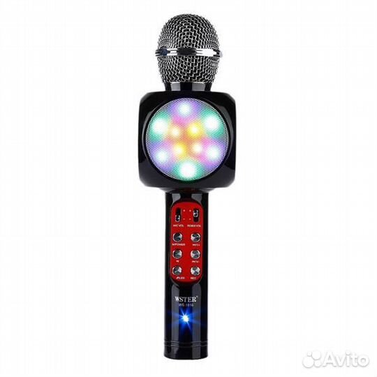 Bluetooth караоке микрофон wster WS-1816 (черный)