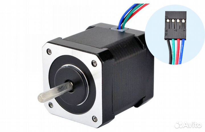 Nema шаговый двигатель 48 мм, плата управления