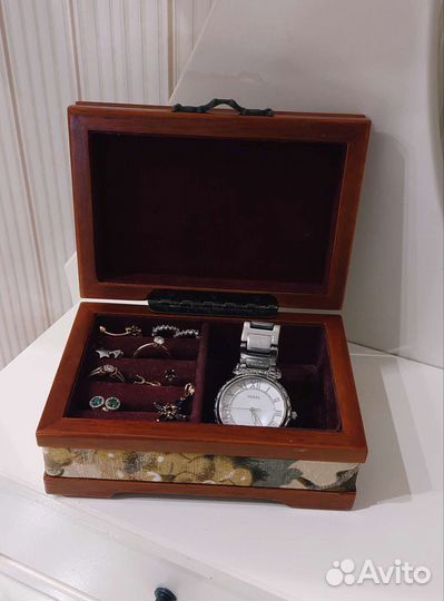 Шкатулка дерево/гобелен