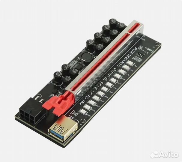 Райзера 25 штук разъём 6pin, SATA, molex