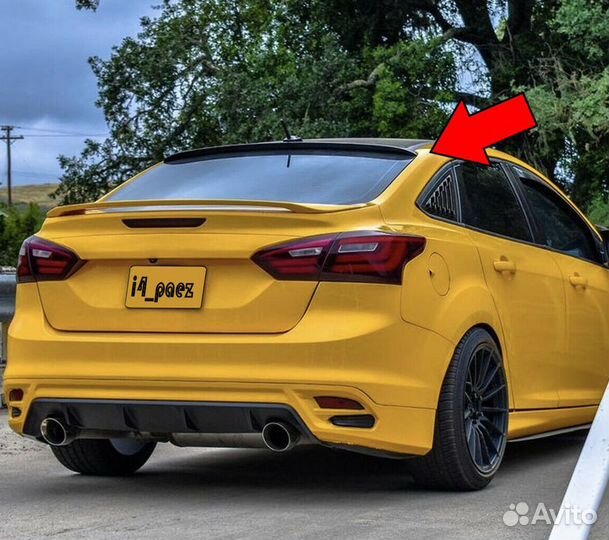Спойлер на заднее стекло Ford Focus 3