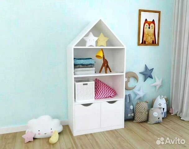 Стеллаж шкаф домик детский
