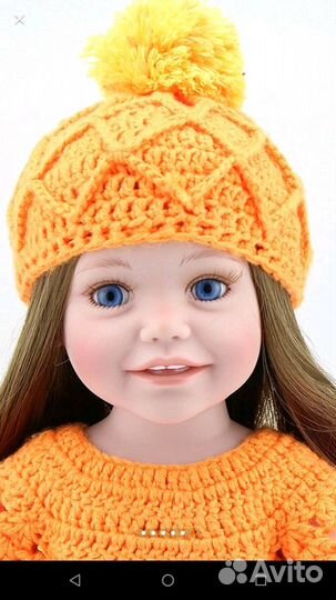 Виниловая кукла 45 см. Новая. В коробке