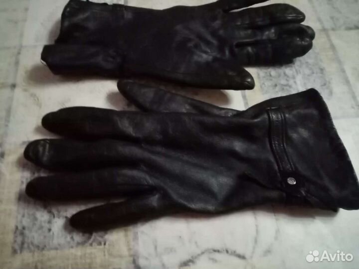 Перчатки женские кожаные новые