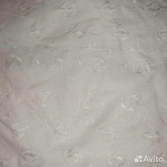 Ткань хлопок белый с вышивкой