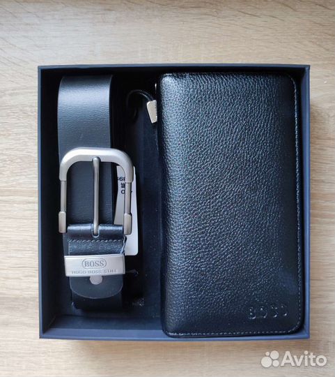 Набор мужской кошелек с ремнем