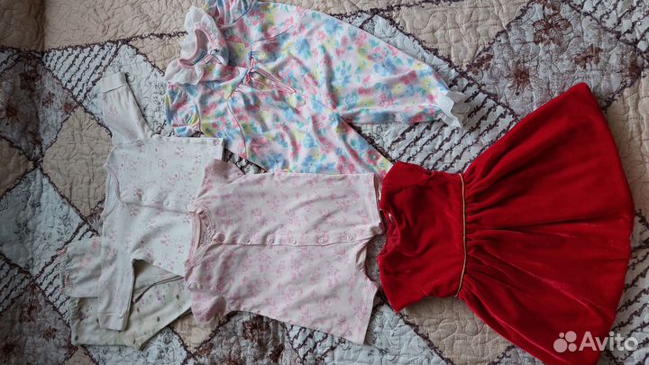 Купальник и туника для девочки 68 см