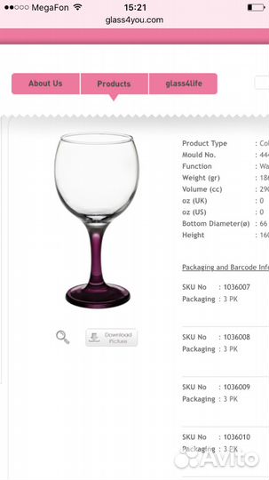 Бокалы новые