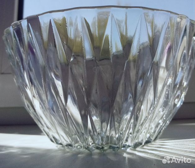 Салатник СССР. Стекло. Многогранный