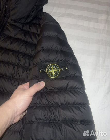 Пуховик stone island garment dyed