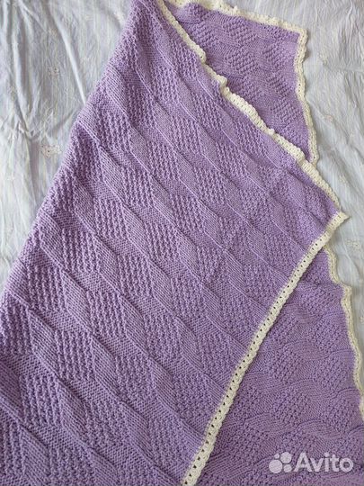 Плед детский вязаный ручная работа
