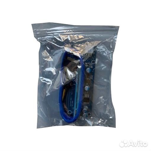 Райзер Riser PCI-E 1x-16x, 6pin Ver 008C