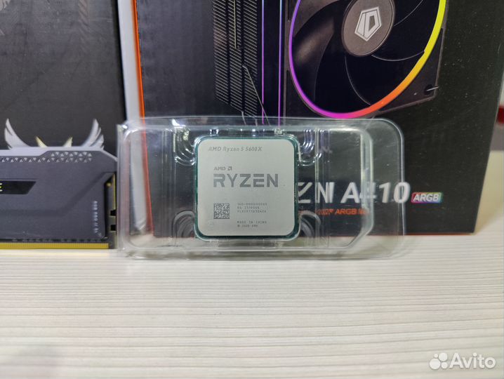 Комплект Ryzen 5 5600x+b550+32gb ddr4+кулер