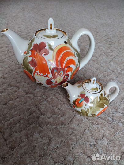 Набор чайников Золотой петушок, винтаж, СССР