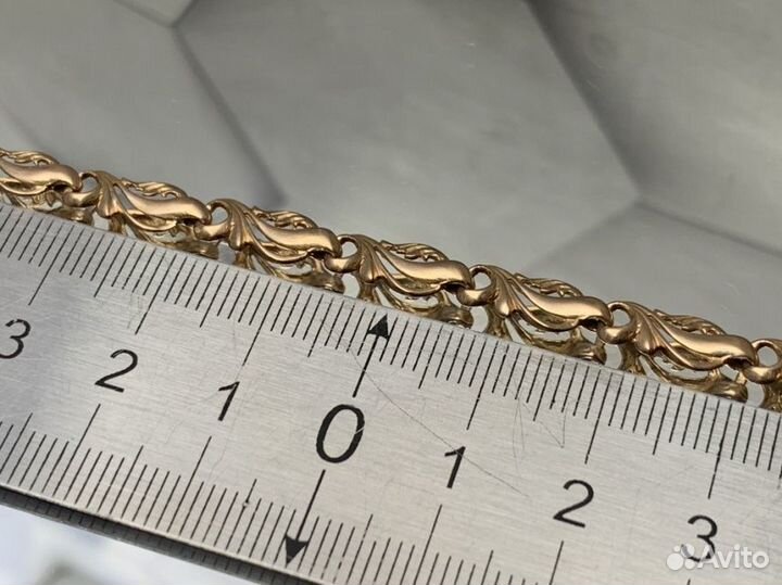 Золотой браслет 585 пробы массой 6.99 грамма (19.5
