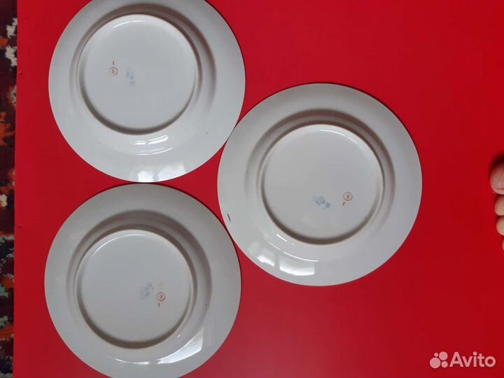 Тарелки Пролетарий голубые розы СССР