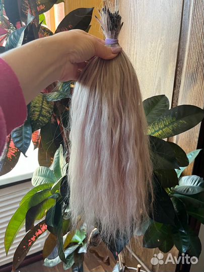 Волосы для наращивания натуральные 43см бу