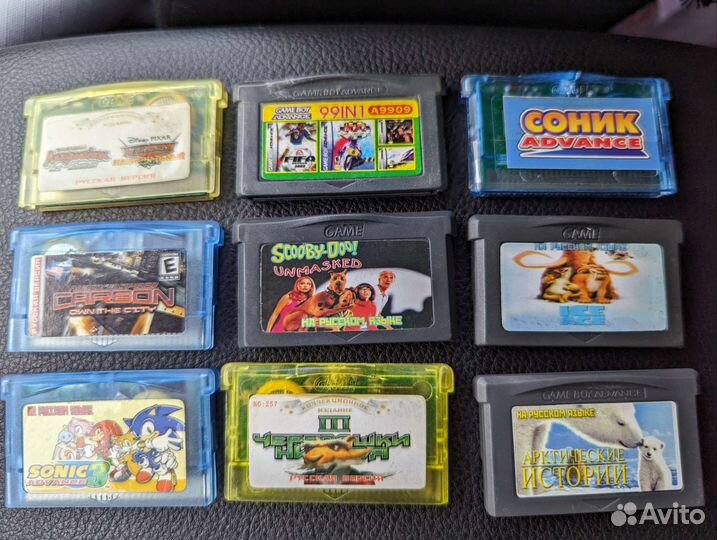 Nintendo game boy advance sp картриджи