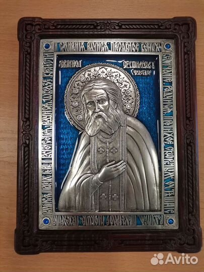 Икона серебро эмаль