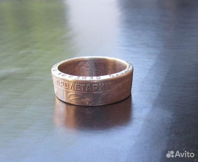 Кольцо из монеты полтинник 1924 г. размер 20 мм
