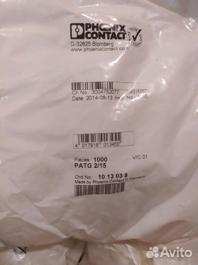 Phoenix Contact Держатель маркировки patg 2/15