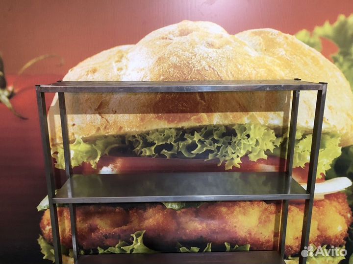 Стеллаж из нержавеющей стали 130*30 см сварной