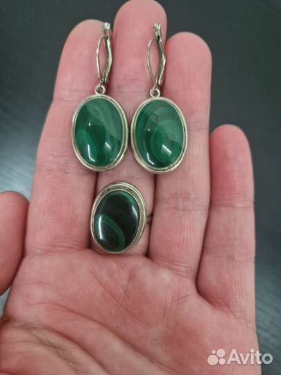 Серьги и кольцо комплект винтаж СССР