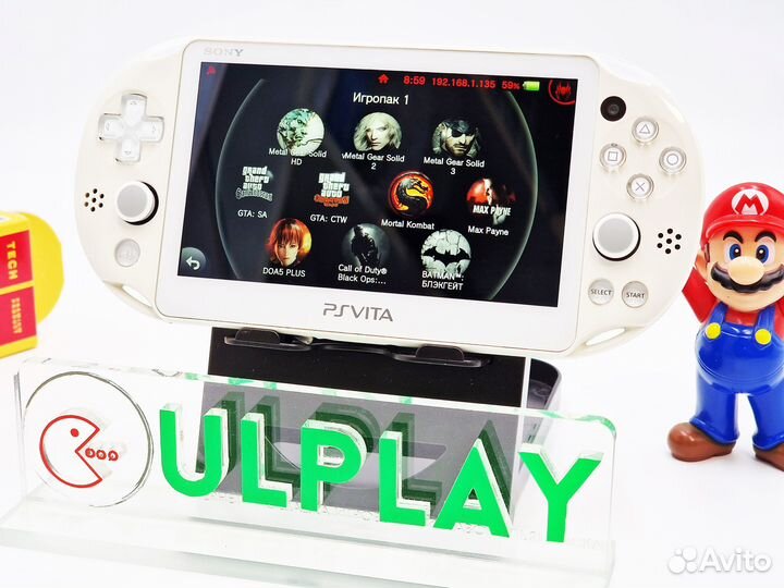 PS Vita Slim White 128Gb + прошивка Enso 3.65 + лю