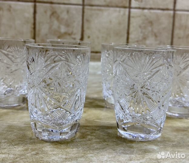 Хрустальные стопки СССР ретро