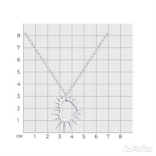 Колье sokolov из серебра, 94071235, р.50\55