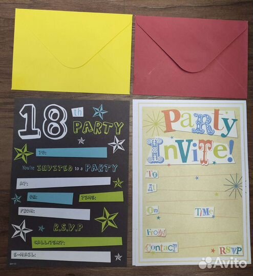 Приглашения на день рождения
