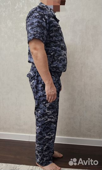 Летний костюм пиксель синий