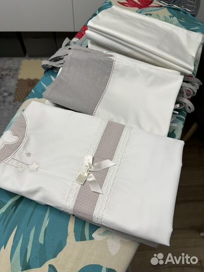 Комплект в кроватку Perina + постельное белье