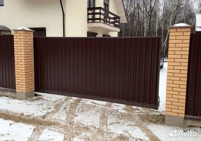 Откатные ворота с установкой