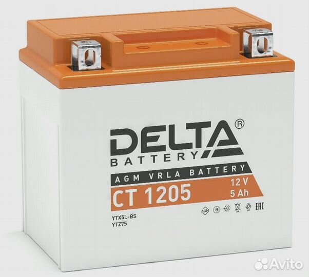 Аккумулятор delta CT 1205 80 А- 5 Ач