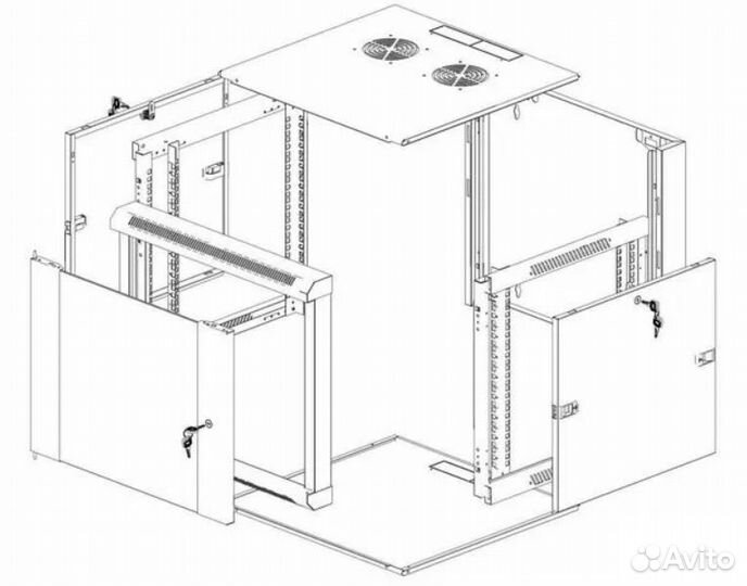 Телекоммуникационный шкаф настенный 19 6u