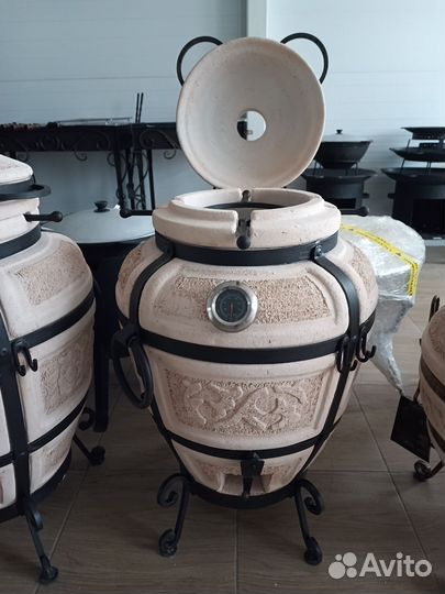 Тандыр семейный с откидной крышкой