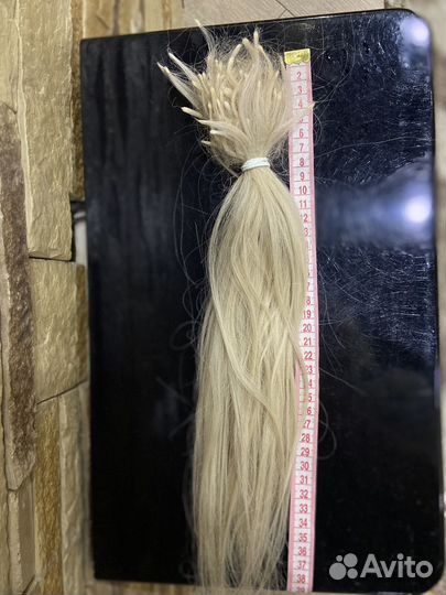 Волосы для наращивания блонд 40 см