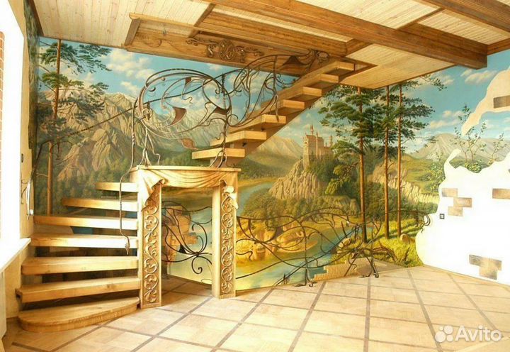 Акцентная стена Роспись стен