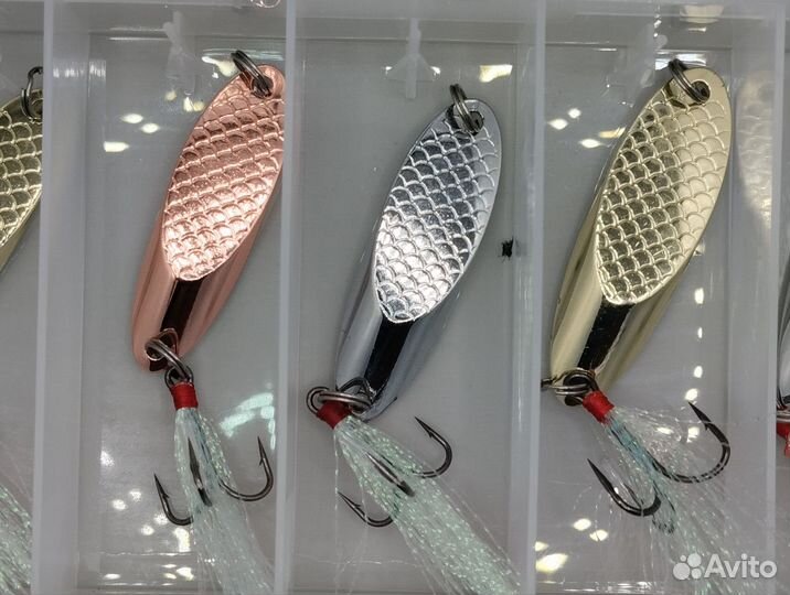 Набор блесен Кастмастер 5шт (реплика) + коробка
