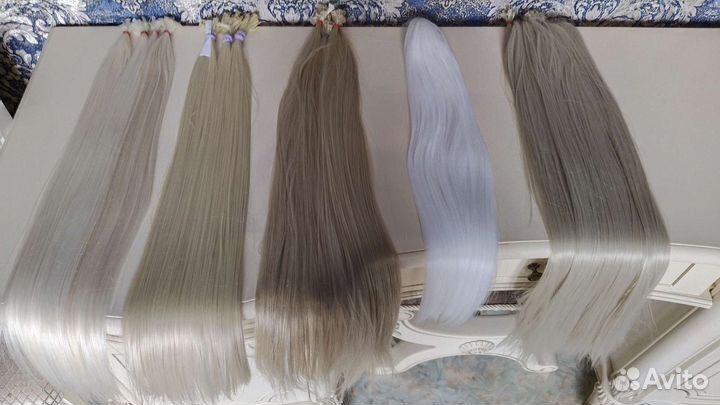 Волосы для наращивания на капсулах 50-70 см