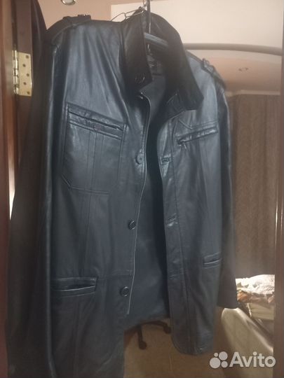 Кожаная куртка мужская 56 58 натуральная