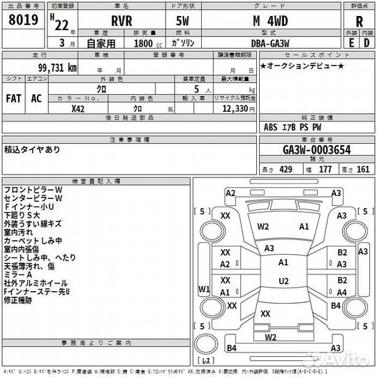 Датчик ABS задний правый Mitsubishi Rvr GA3W 4B10