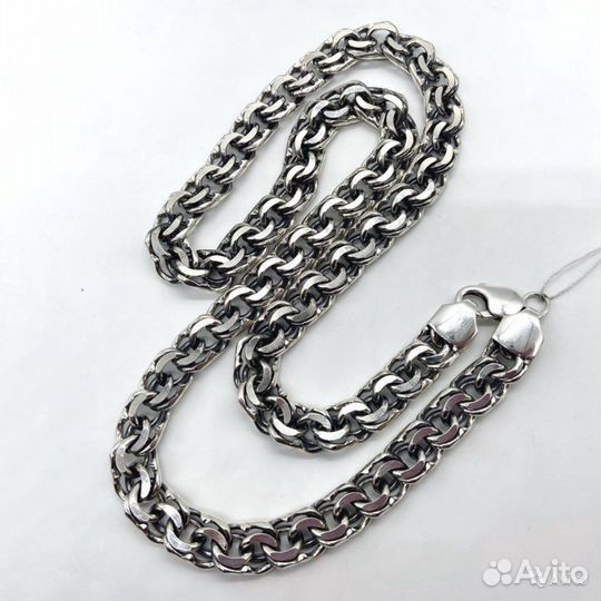 Серебряная цепь бисмарк крупная 100 грамм