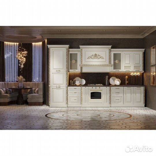 Кухня в классике крем/золото