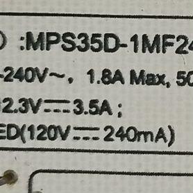 Блок питания для телевизоров MPS35D-1MF241